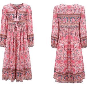 R.Vivimos BoHo Long Sleeve Dress 2XL